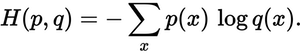 Cross entropy loss formula