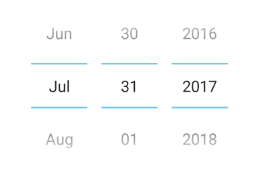 DatePicker in Spinner mode with no calendar shown