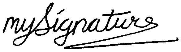 Cropped signature with thresholding