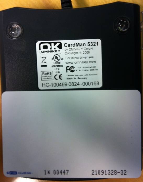 OmniKey reader back with card