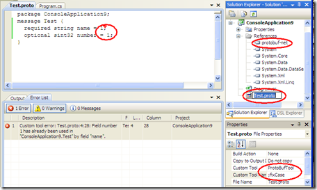 Visual Studio with protobuf-net as a Custom Tool