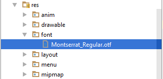 My font folder with font style