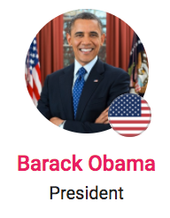 Barack Obama with flag