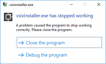 VSIX Error