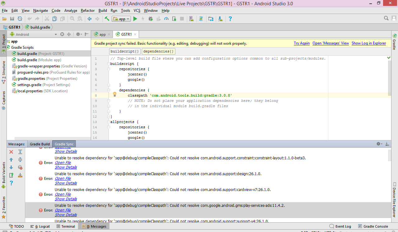 Could not get unknown property gradle. Could not resolve. Gradle repository. Could not resolve com.Android.Tools.build:gradle:7.5.1. Event log Explorer.