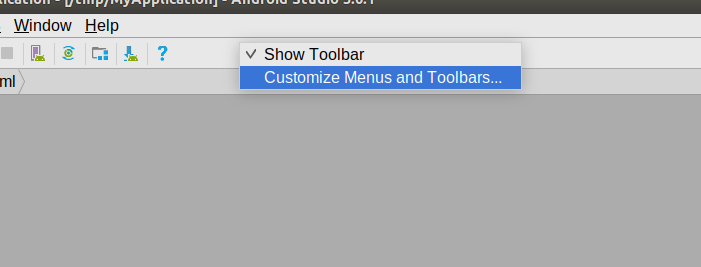 AS 3.0.1 toolbar context menu