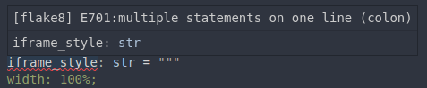flake8 warning