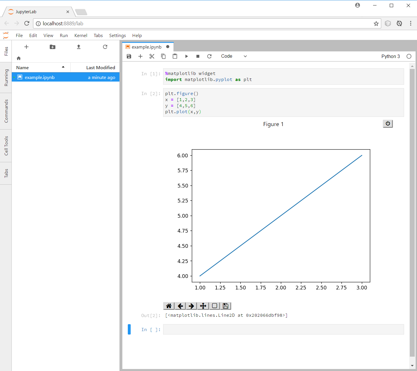 Screenshot Jupyter Lab