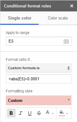 conditional formatting formula