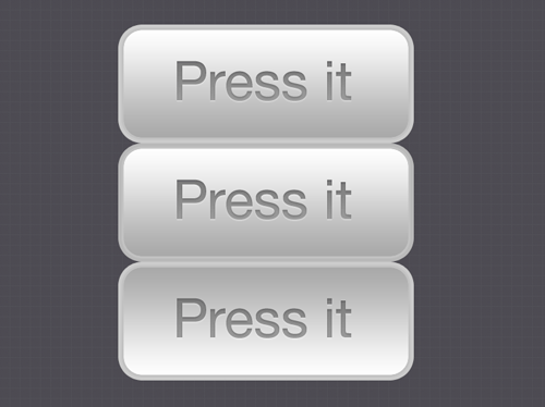 Three button states, stacked vertically