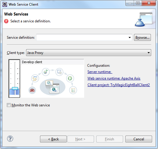 Web Service Client dialog screenshot
