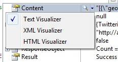 Visual studio debugger visualization screenshot