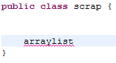 Type arraylist