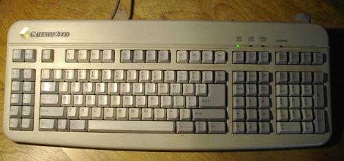 Gateway keyboard with L-shaped return key