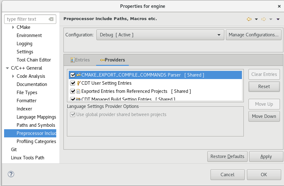 Provider tab