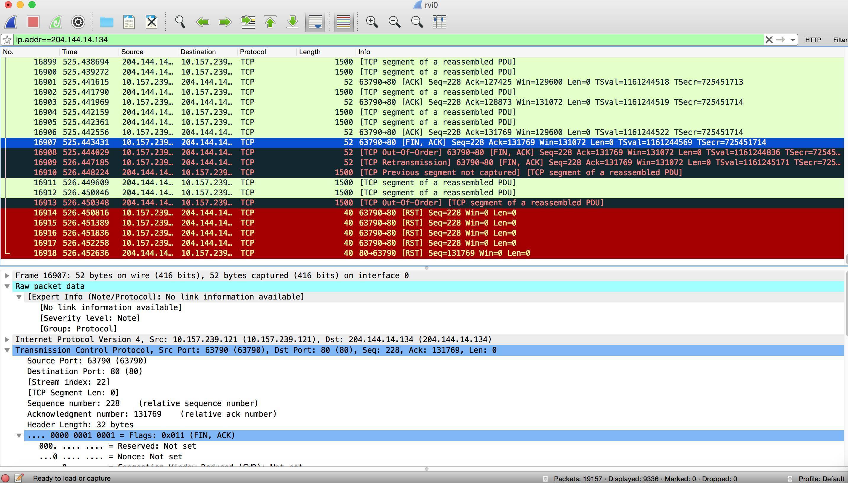 Wireshark TCP traffic for pdf download from 204.144.14.134