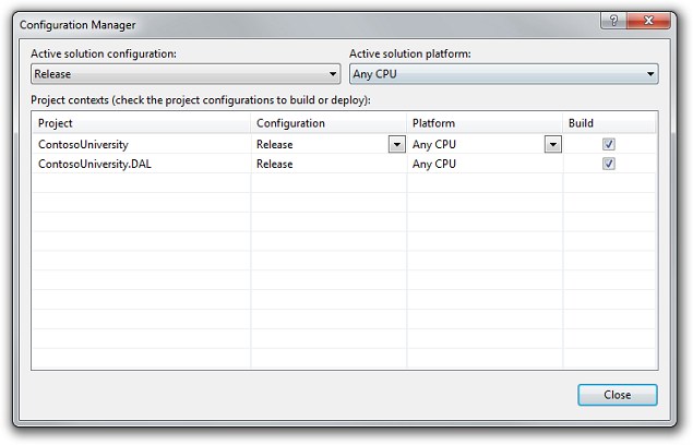 Configuration Manager Dialog